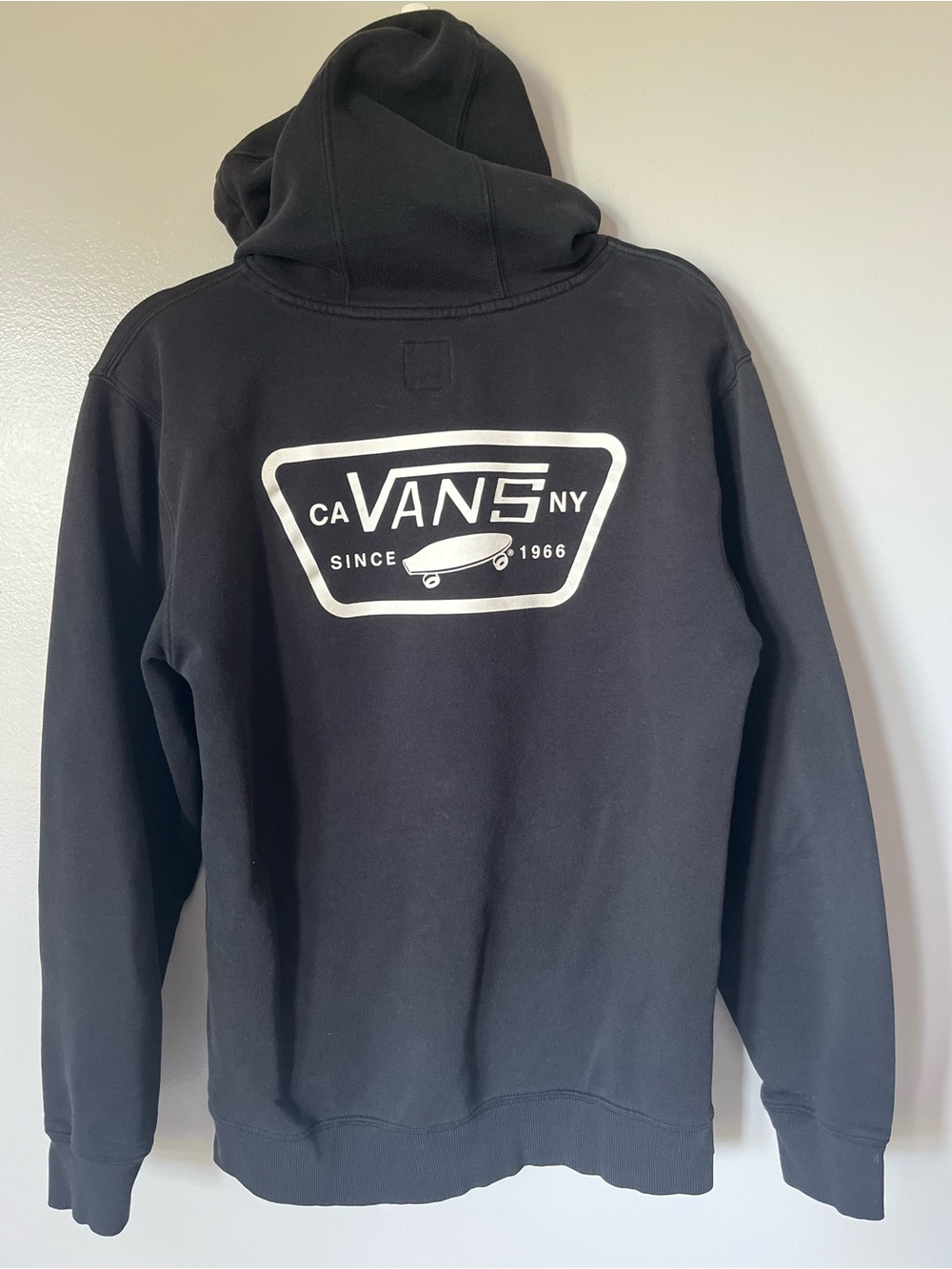 Vans Black Pullover Hoodie Logo Graphic Sweatshirt Size Small Unisex